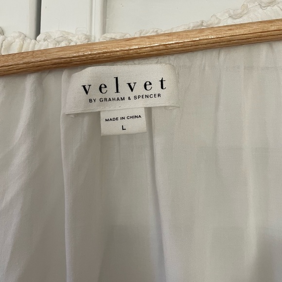 Velvet and Graham White Peasant Blouse - Picture 2 of 5